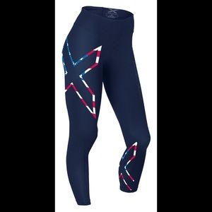 NWOT 2XU American Flag Compression Tights